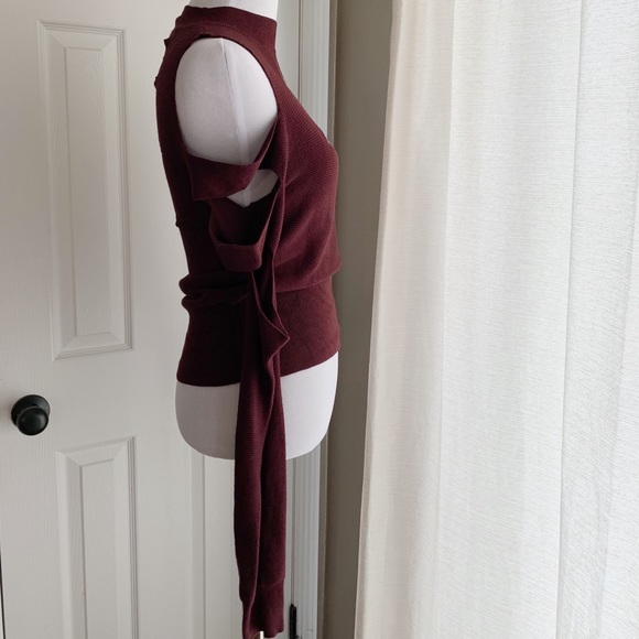 Express Sweater Top with Cutouts - Picture 2 of 5